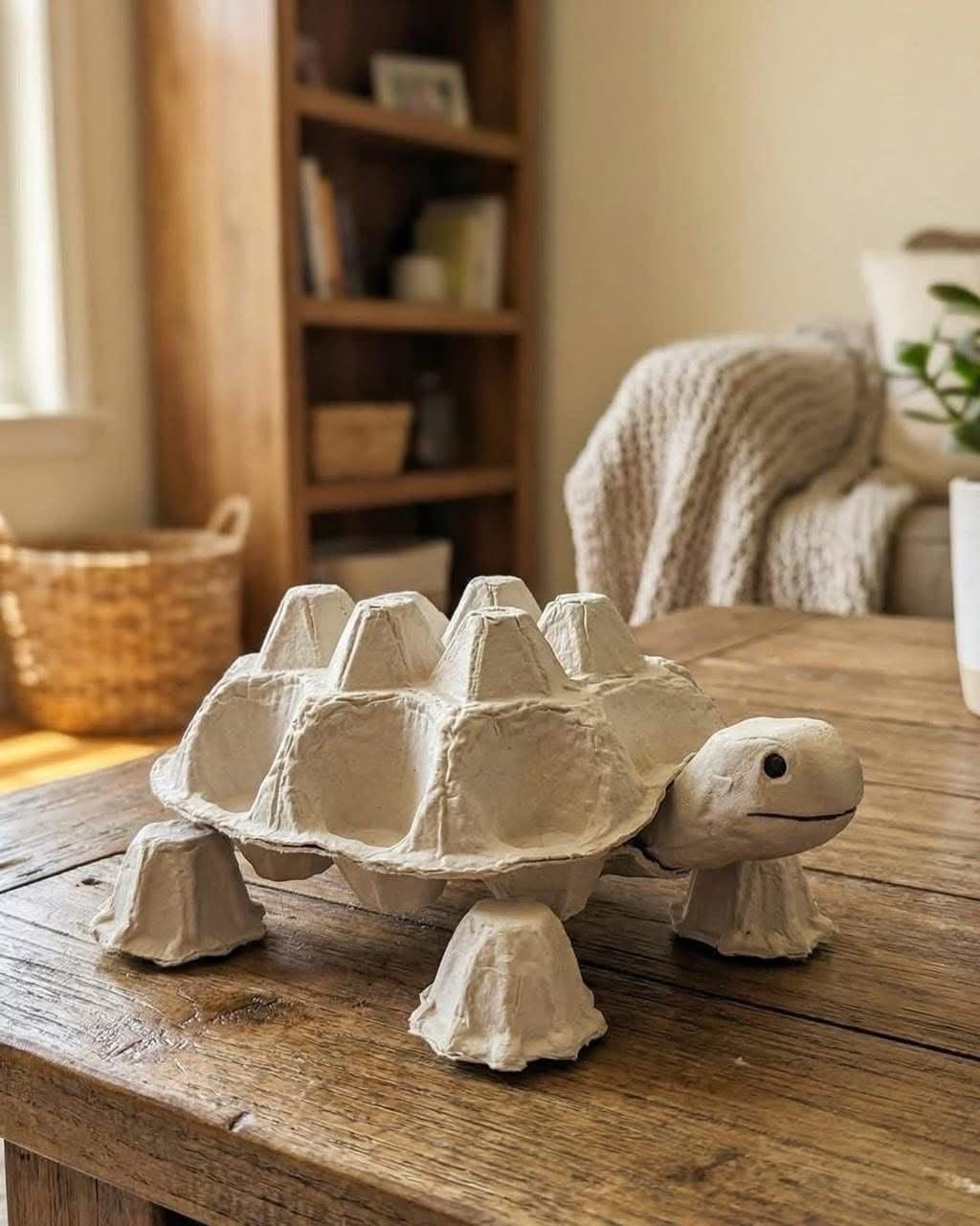 turtle with recycled materials